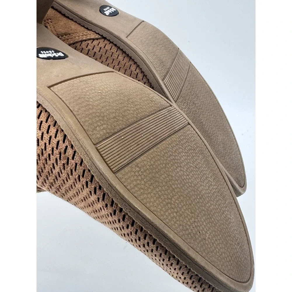 Dr Scholls Ankle Boots Womens 8.5 Brown Perforated Cutout Comfort Booties